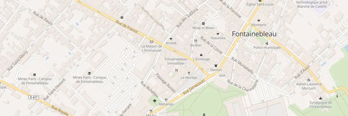 Plan du 15 Rue de France à Fontainebleau