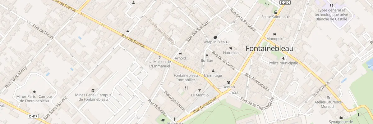 Plan du 22 Rue de France à Fontainebleau