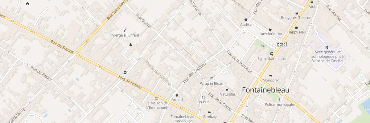 Plan du 5 Rue Guérin à Fontainebleau
