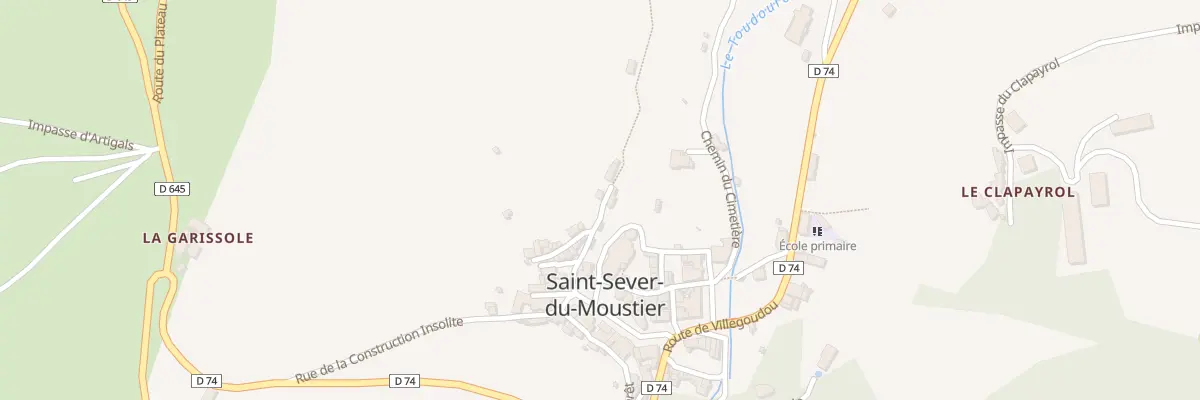 Plan du 5025 Saint Sever à Saint-Sever-du-Moustier