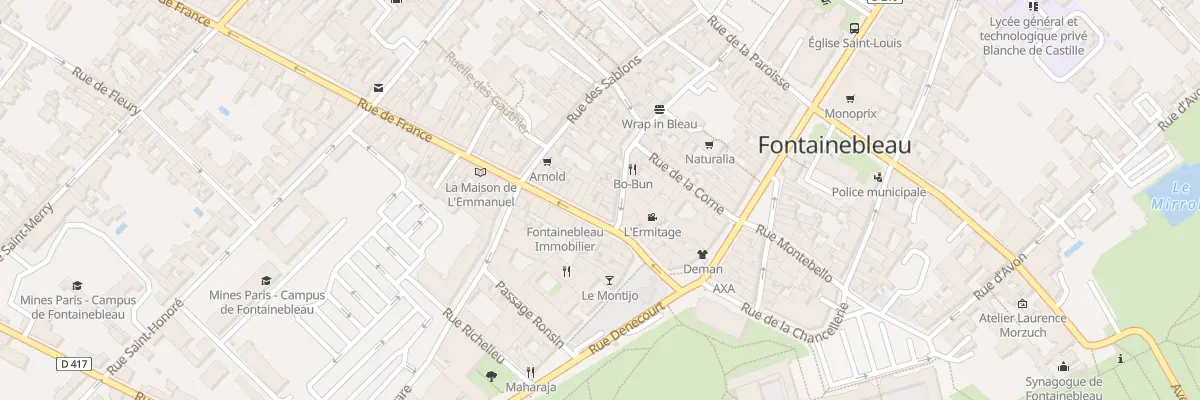 Plan du 14 Rue de France à Fontainebleau