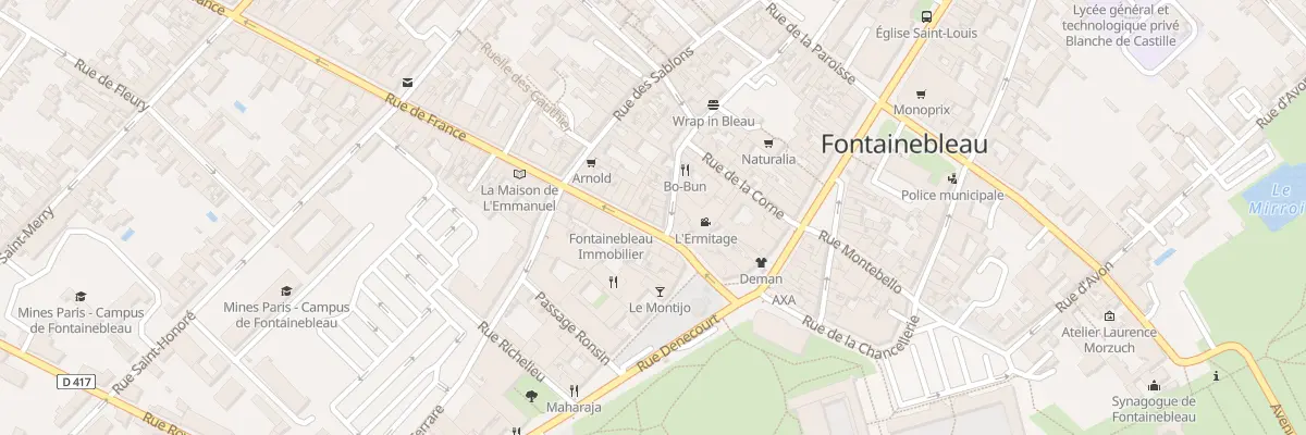 Plan du 12 Rue de France à Fontainebleau