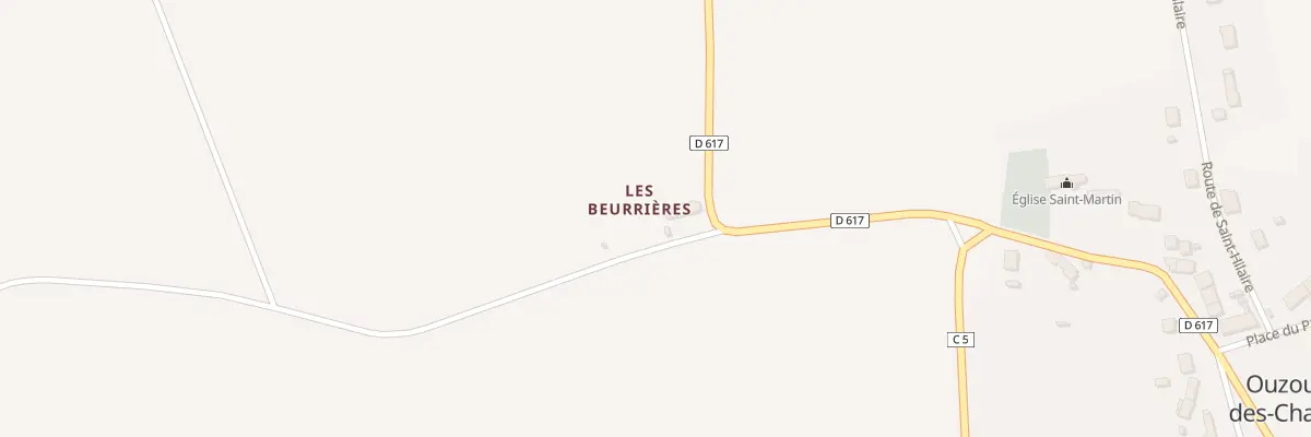 Plan du 5014 Les Beurrieres à Ouzouer-des-Champs