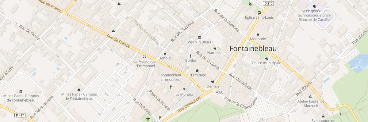 Plan du 9 Rue des Trois Maillets à Fontainebleau