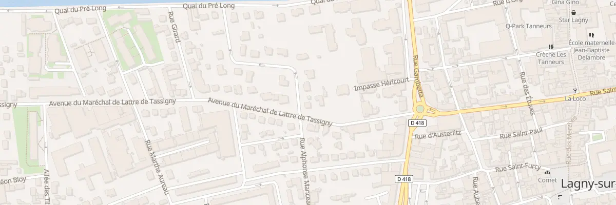 Plan du 20 Av Mal de Lattre de Tassigny à Lagny-sur-Marne