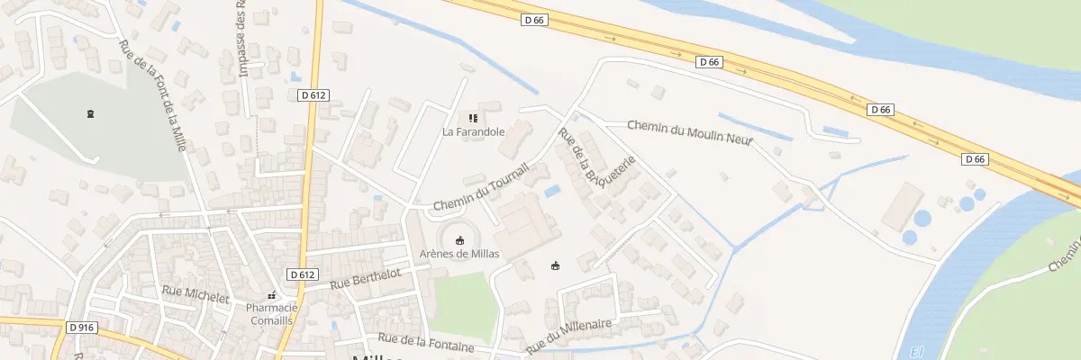 Plan de Che du Tournail à Millas