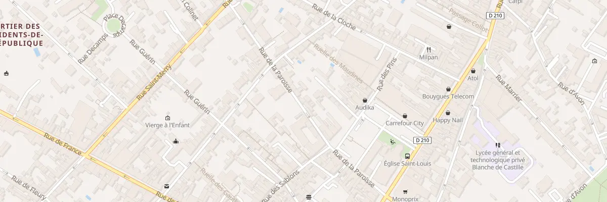 Plan du 16 Rue de la Paroisse à Fontainebleau