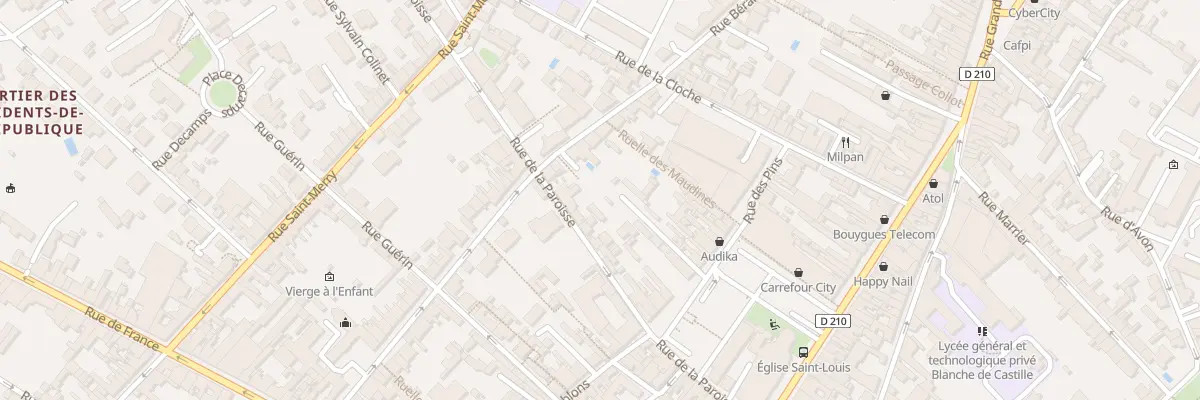 Plan du 6 Rue Béranger à Fontainebleau