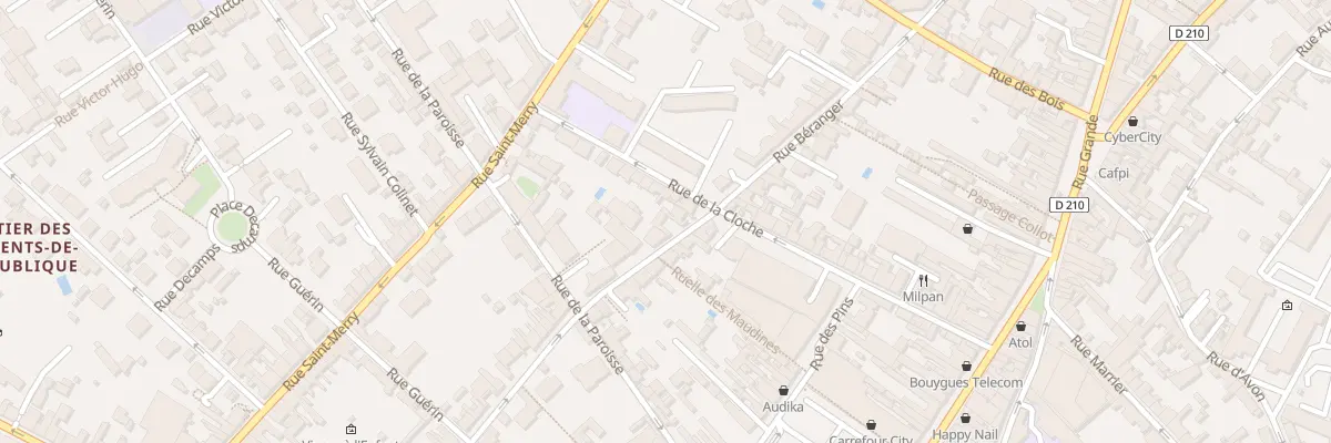 Plan du 7 Rue Béranger à Fontainebleau
