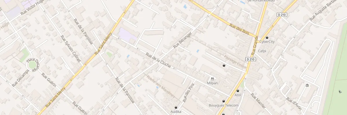 Plan du 30 Rue Béranger à Fontainebleau