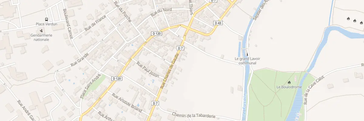 Plan du 7 Rue Charles de Gaulle à Château-Landon