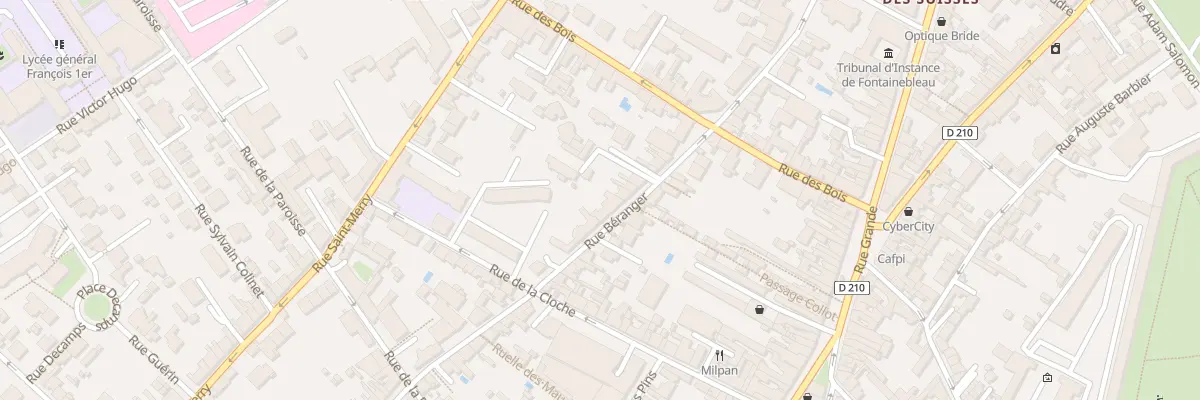 Plan du 17 Rue Béranger à Fontainebleau
