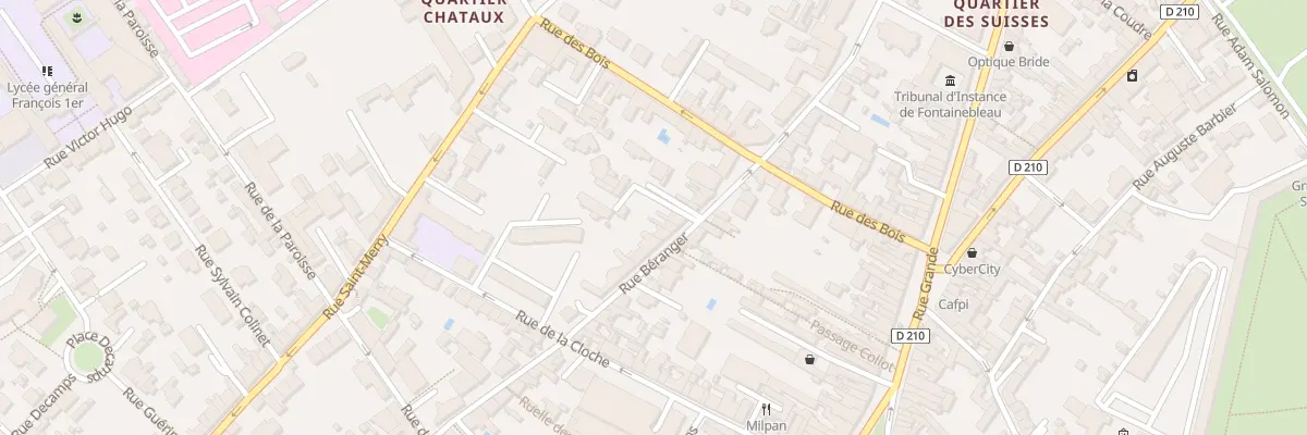 Plan du 21 Rue Béranger à Fontainebleau