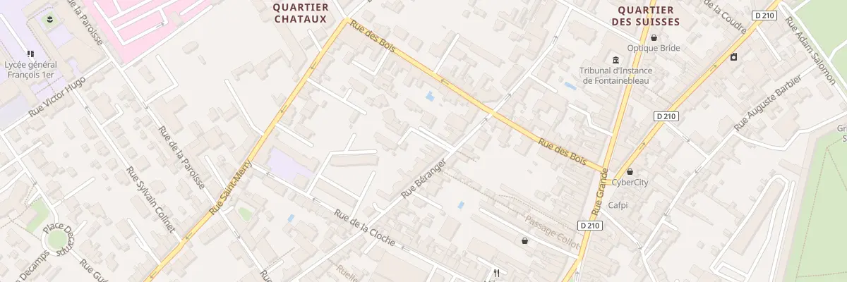 Plan du 23 Rue Béranger à Fontainebleau