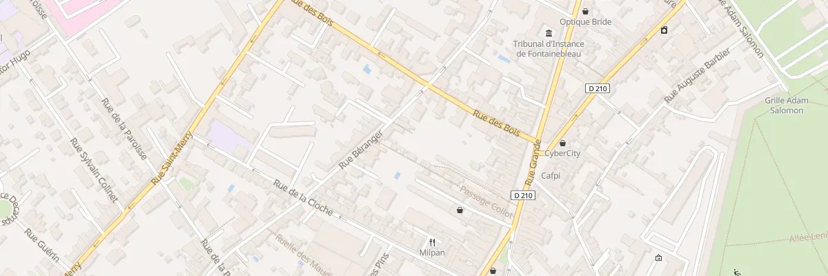 Plan du 52 Rue Béranger à Fontainebleau