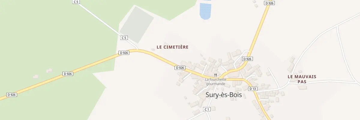 Plan du 10 Rue de Vailly à Sury-ès-Bois