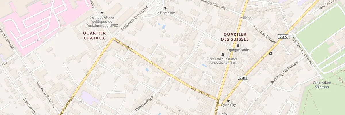 Plan du 39 Rue Béranger à Fontainebleau