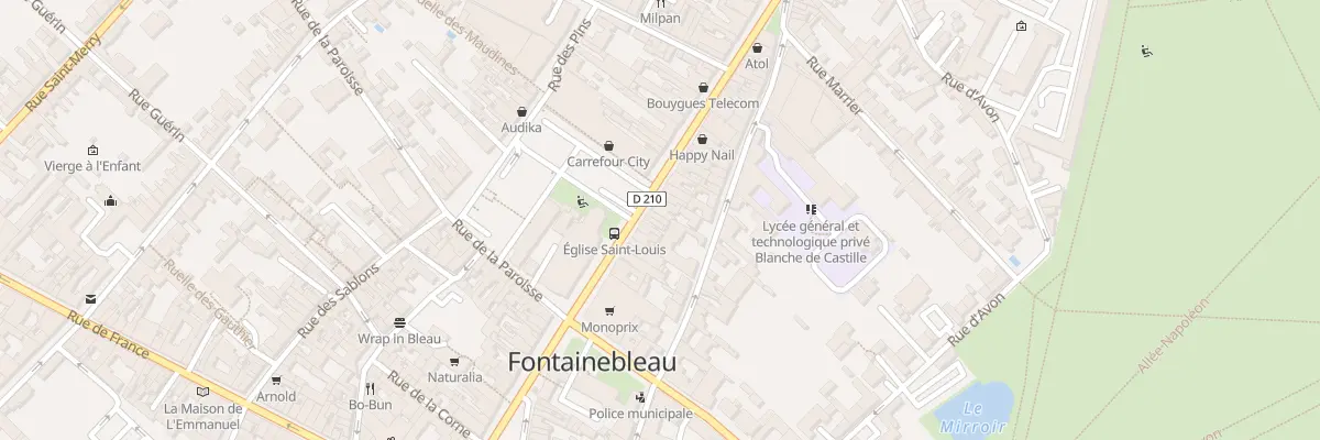 Plan du 80 Rue Grande à Fontainebleau