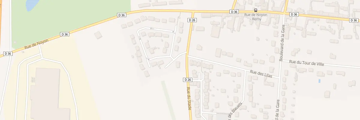 Plan du 100 Rue du Stade à Remy