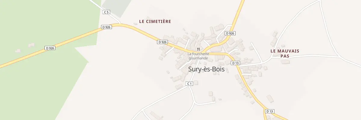 Plan du 84 Le Bourg à Sury-ès-Bois
