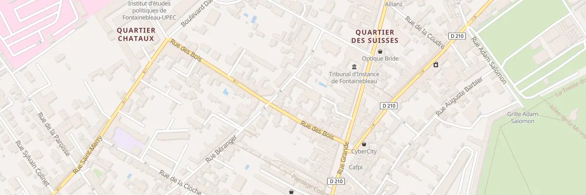 Plan du 68 Rue Béranger à Fontainebleau