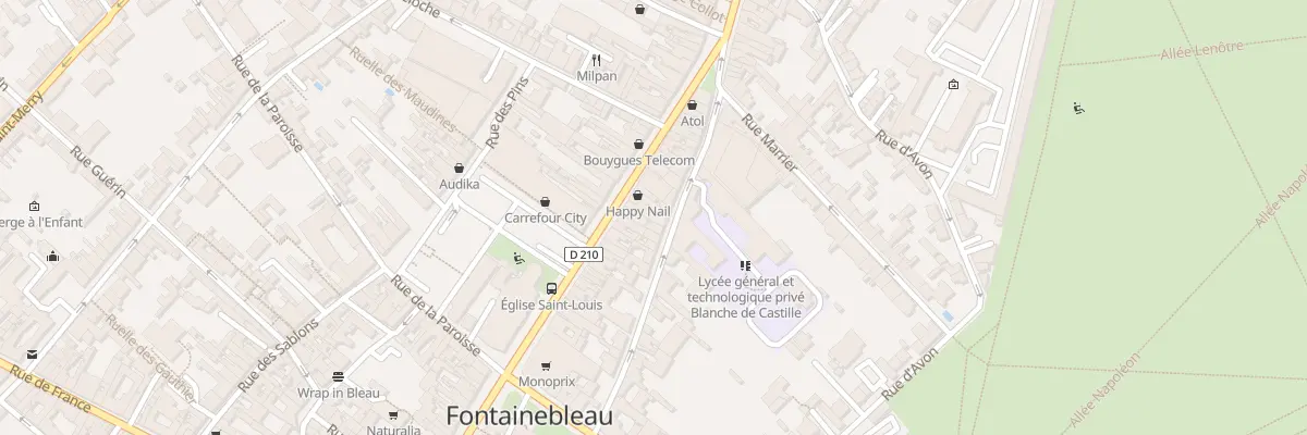 Plan du 45 Rue du Château à Fontainebleau