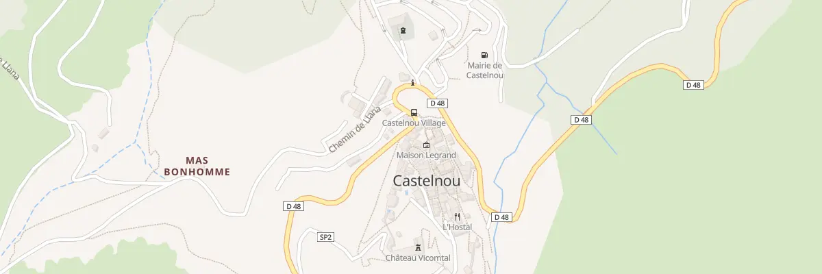 Plan du 6 Pla de l’Escola à Castelnou