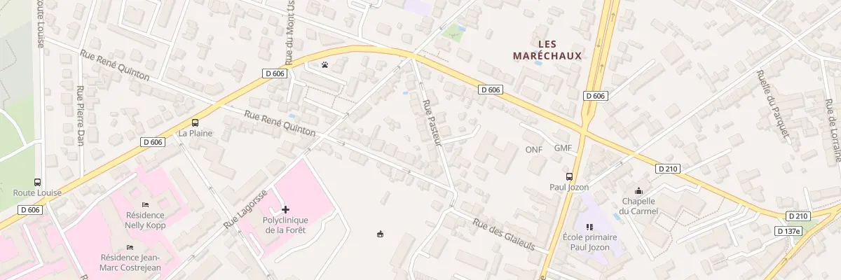 Plan du 7 Rue Pasteur à Fontainebleau