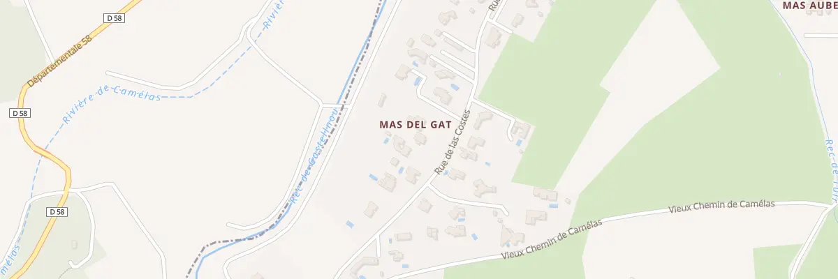 Plan du 20 Rue de las Costes à Castelnou