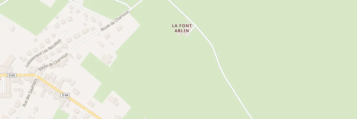 Plan du 2 La Font Ablin à Ainay-le-Château