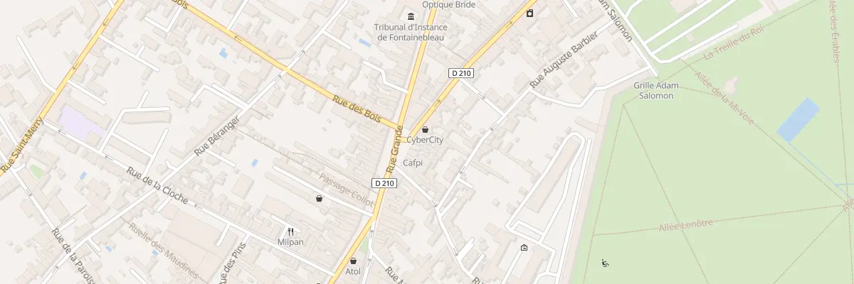 Plan du 16 Rue Aristide Briand à Fontainebleau