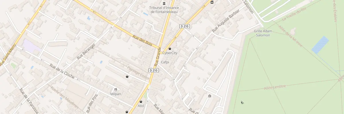 Plan du 14 Rue Aristide Briand à Fontainebleau