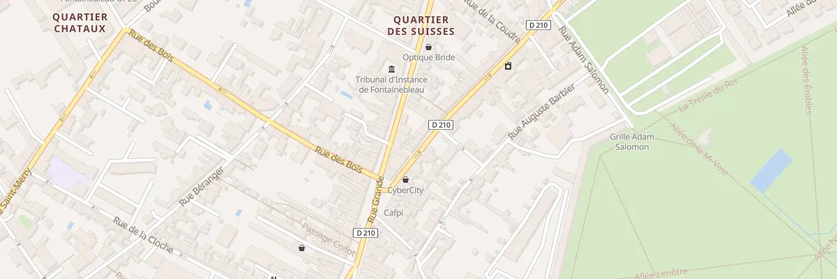Plan du 9 Rue Aristide Briand à Fontainebleau