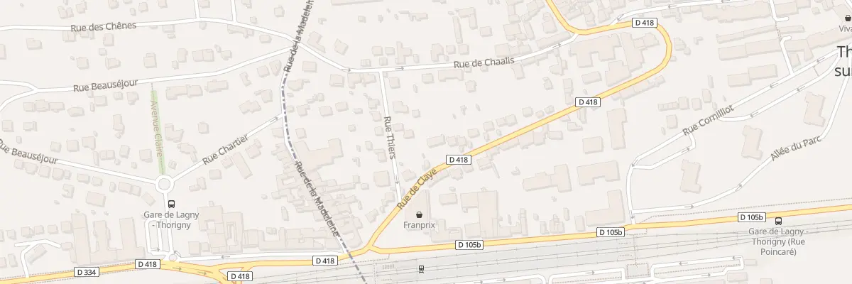 Plan du 9 Rue de Claye à Thorigny-sur-Marne