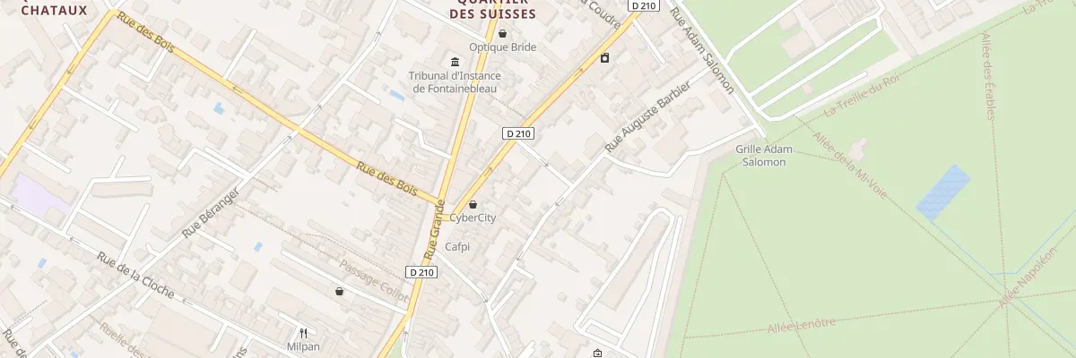 Plan du 28 Rue Aristide Briand à Fontainebleau