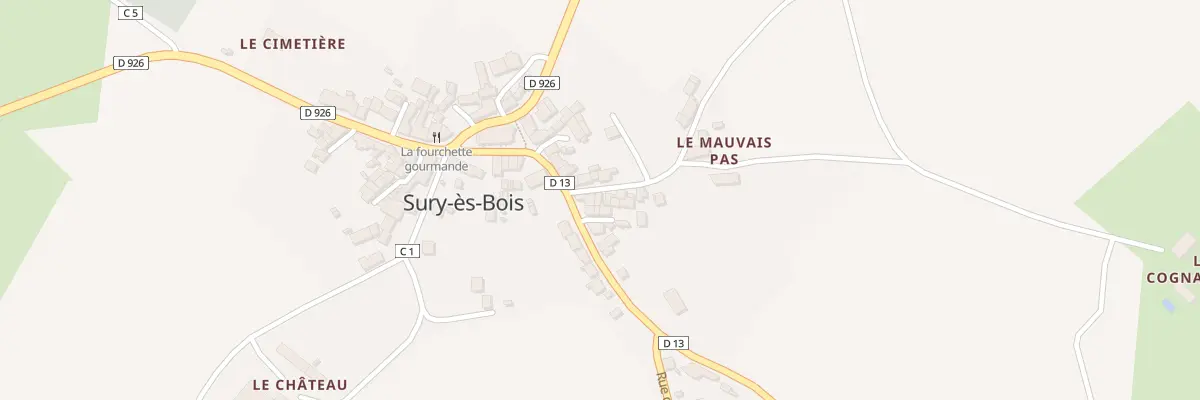 Plan du 2 Rue du Mauvais Pas à Sury-ès-Bois