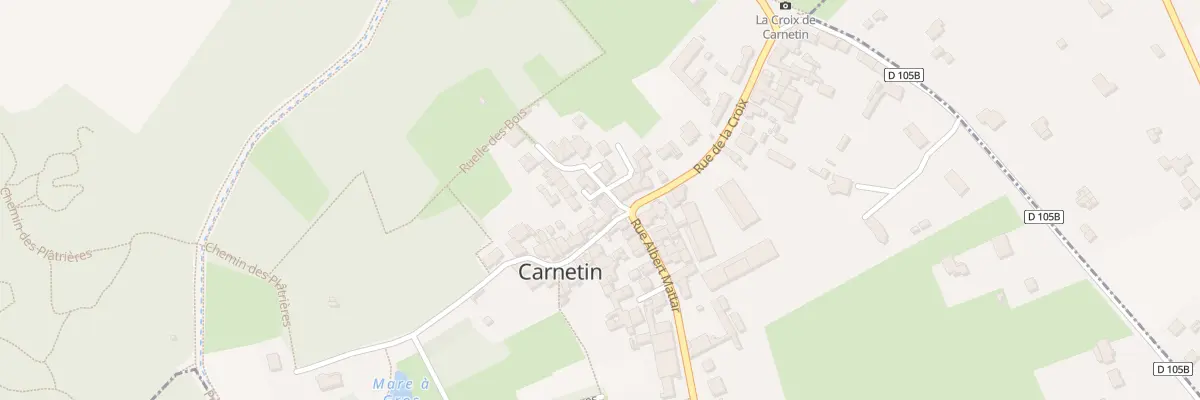 Plan du 2 Cour des Courants à Carnetin