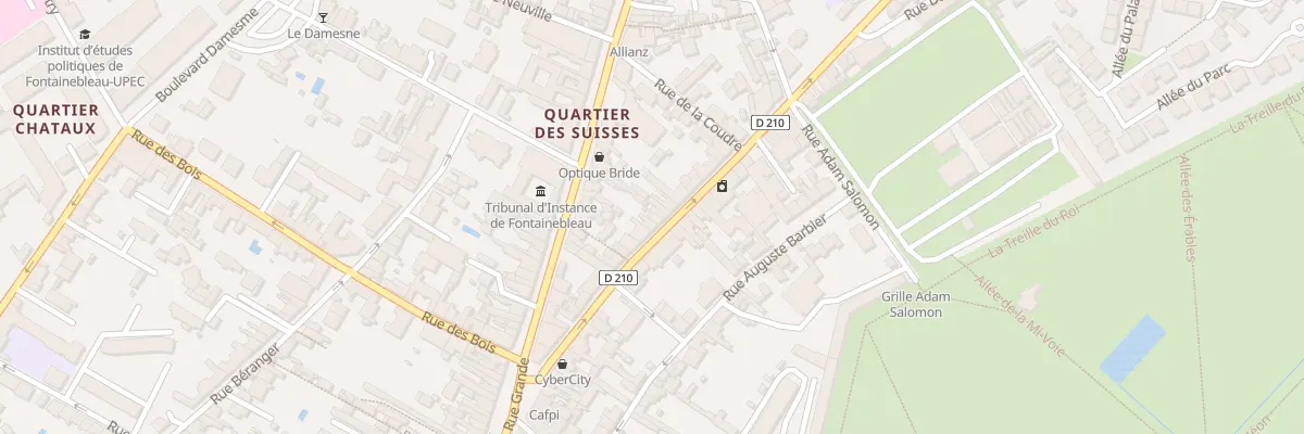 Plan du 25 Rue Aristide Briand à Fontainebleau
