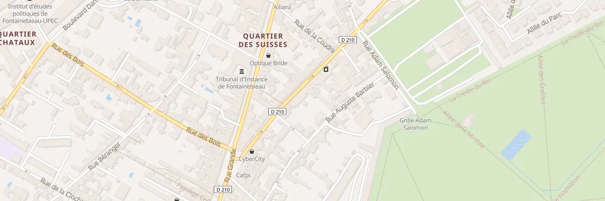 Plan du 36 Rue Aristide Briand à Fontainebleau