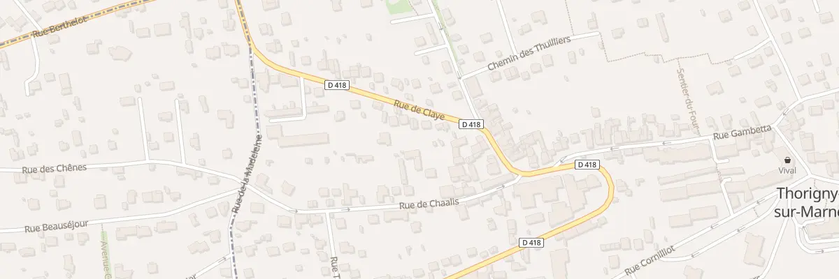 Plan du 65 Rue de Claye à Thorigny-sur-Marne