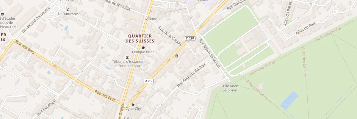 Plan du 50 Rue Aristide Briand à Fontainebleau