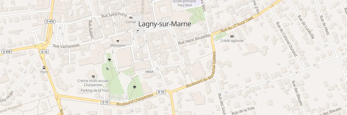 Plan du 10 Rue du Docteur Naudier à Lagny-sur-Marne