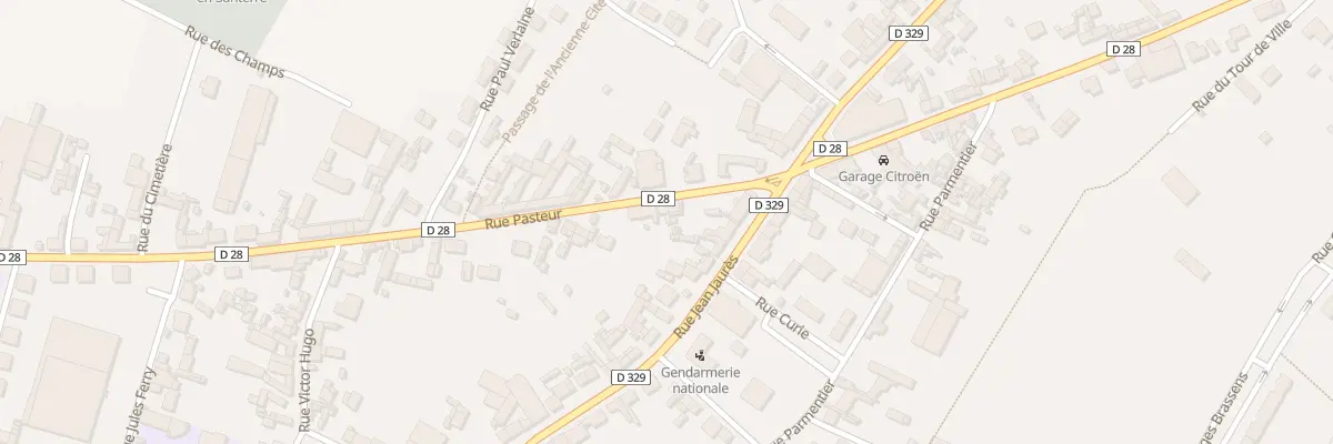 Plan du 5 Rue Pasteur à Rosières-en-Santerre