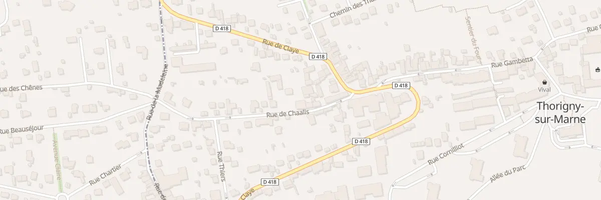 Plan du 8 Rue de Chaalis à Thorigny-sur-Marne