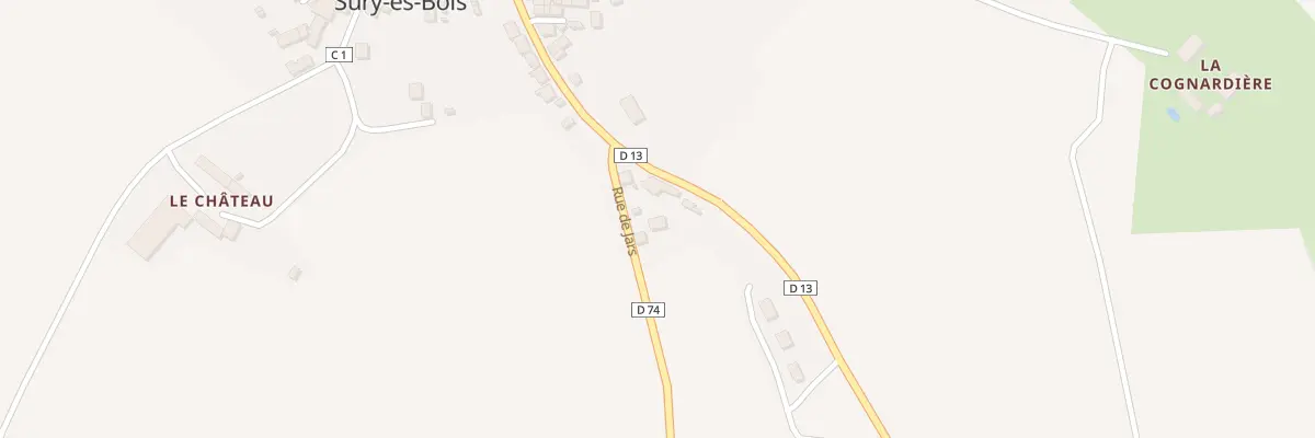 Plan du 3 Rue de Jars à Sury-ès-Bois