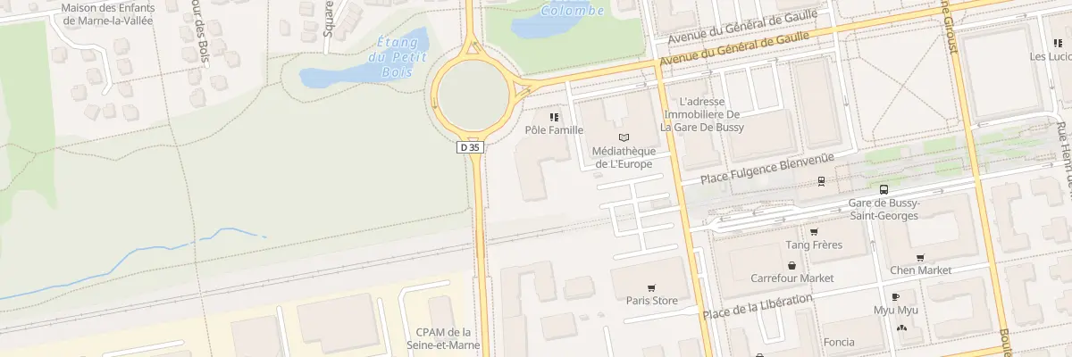 Plan du 1 Rue Alain Peyrefitte à Bussy-Saint-Georges