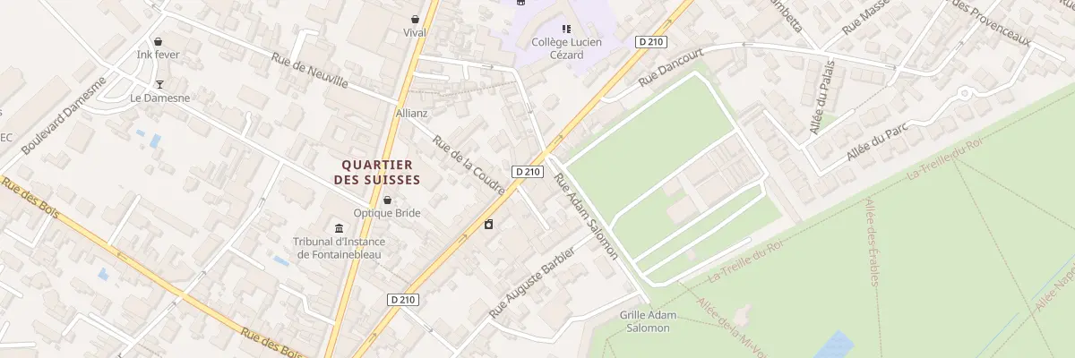Plan du 58B Rue Aristide Briand à Fontainebleau