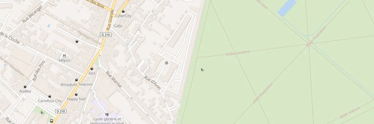 Plan du 28 Rue d’Avon à Fontainebleau