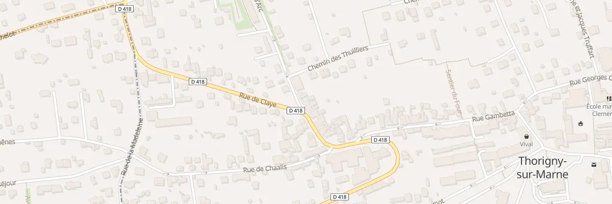 Plan du 66 Rue de Claye à Thorigny-sur-Marne