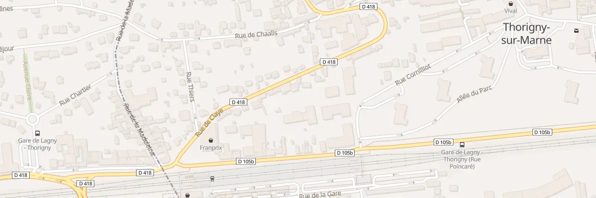 Plan du 22 Rue de Claye à Thorigny-sur-Marne